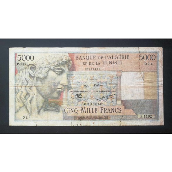Algéria 5000 Francs 1953 VG