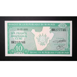  Burundi 10 Francs 2003 UNC