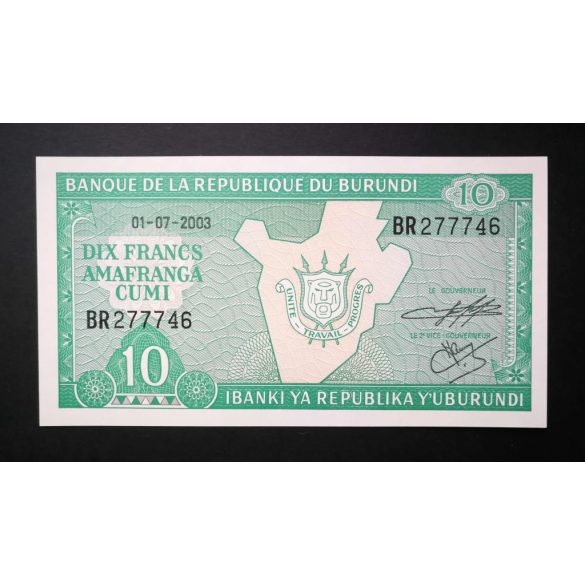  Burundi 10 Francs 2003 UNC