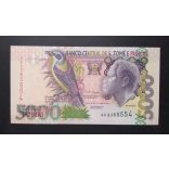 Sao Tome and Principe 5000 Dobras 2004 UNC 