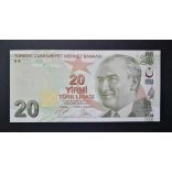 Turkey 20 Lira 2020 Unc