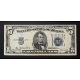 USA 5 Dollars 1934 Silver Certificate F
