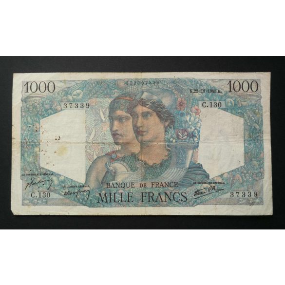 France 1000 Francs 1945 F-