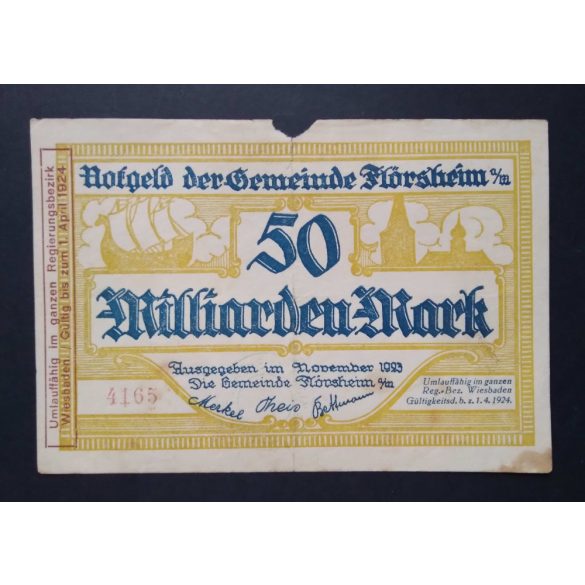 Németország 50 Milliárd Mark Mörsheim 1923 VG