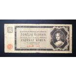 Czech-Moravian Protectorate 50 Korun 1940 VG