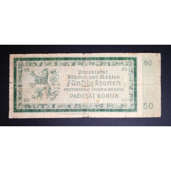 Czech-Moravian Protectorate 50 Korun 1940 VG