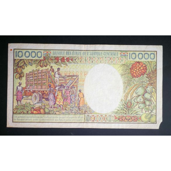 Gabon 10000 Francs 1991 VG+