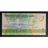 Türkmenisztán 1 Manat 2017 UNC