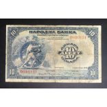 Kingdom of Serbo-Croatian-Slovenian 10 Dinara 1920 VG+