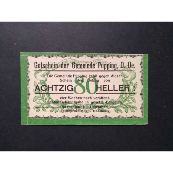 Austria 80 Heller 1920 Unc Pupping