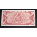 Cuba 3 Pesos 1988 Unc