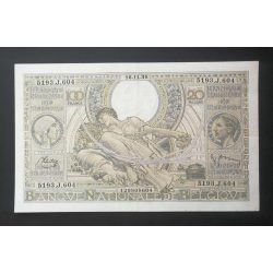 Belgium 100 Francs 20 Belgas 1938 XF