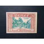 Austria 50 Heller 1920 Unc Sparbach
