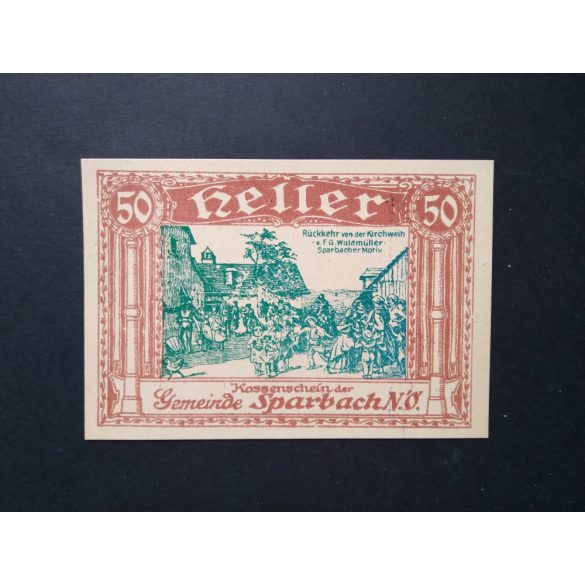 Austria 50 Heller 1920 Unc Sparbach