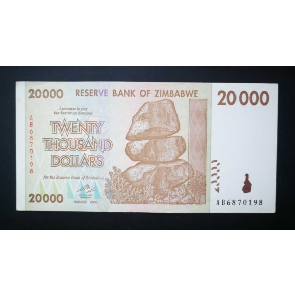 Zimbabwe 20000 Dollars 2008 XF