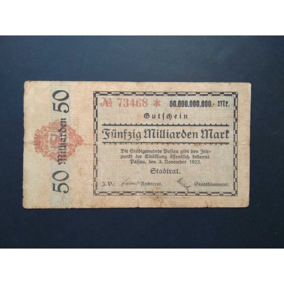 Germany 500 Billion Mark 1923 Passau F