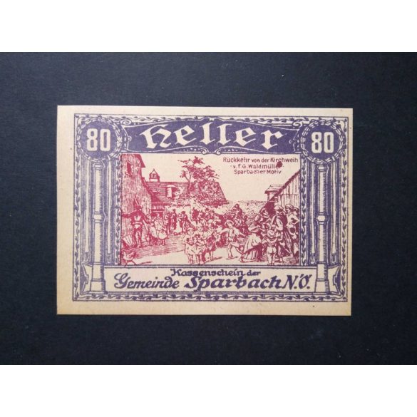 Austria 80 Heller 1920 Unc Sparbach