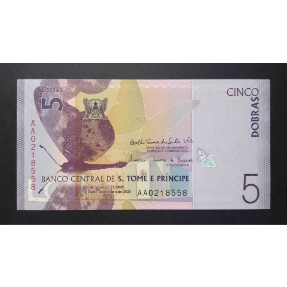 Sao Tome and Principe 5 Dobras 2020 UNC 