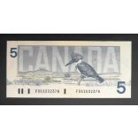 Canada 5 Dollars 1986 aUNC
