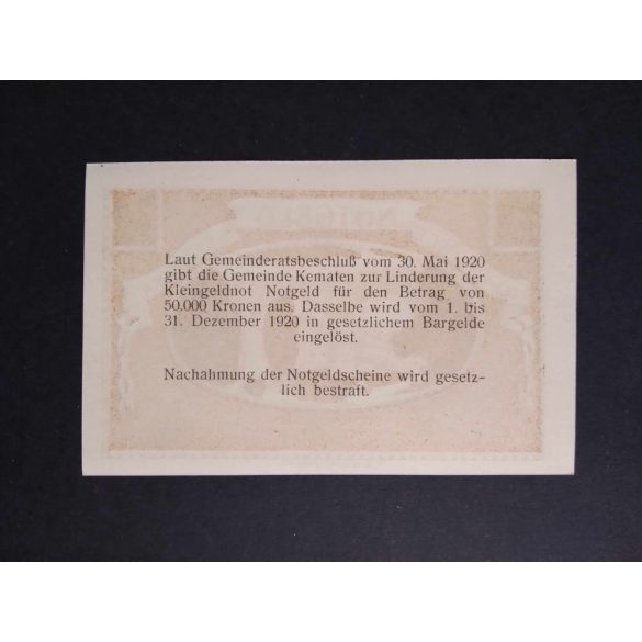 Austria 20 Heller 1920 Unc Kematen