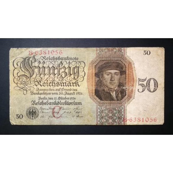 Germany 50 Reichsmark 1924 VG+