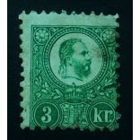 Hungary 1871 3 Kr. engraved, used