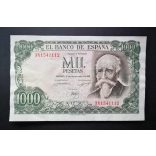 Spain 1000 Pesetas 1971 XF
