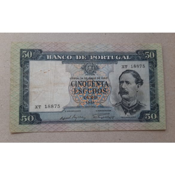 Portugália 50 Escudos 1960 F+