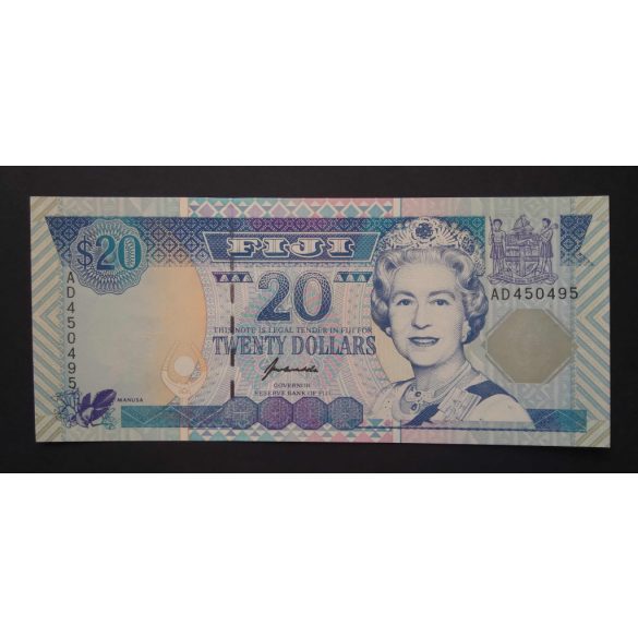 Fiji 20 Dollars 1996 UNC