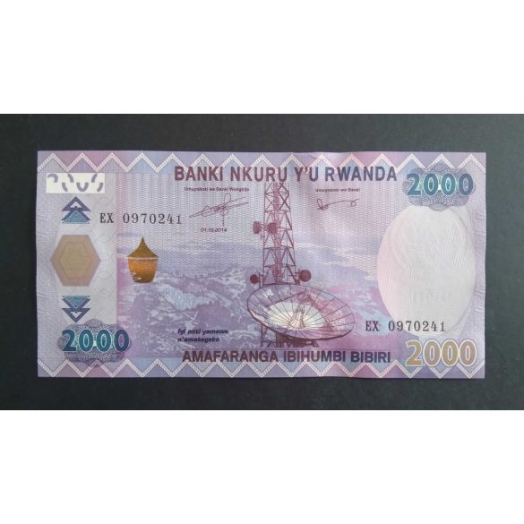 Ruanda 2000 Francs 2014 UNC 