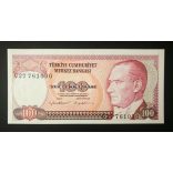 Turkey 100 Lira 1984-89 Unc
