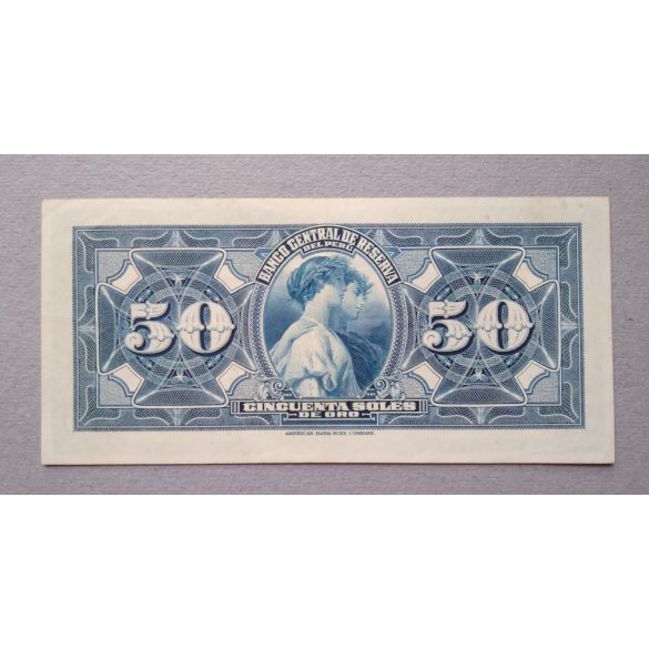 Peru 50 Soles de oro 1945 VF+