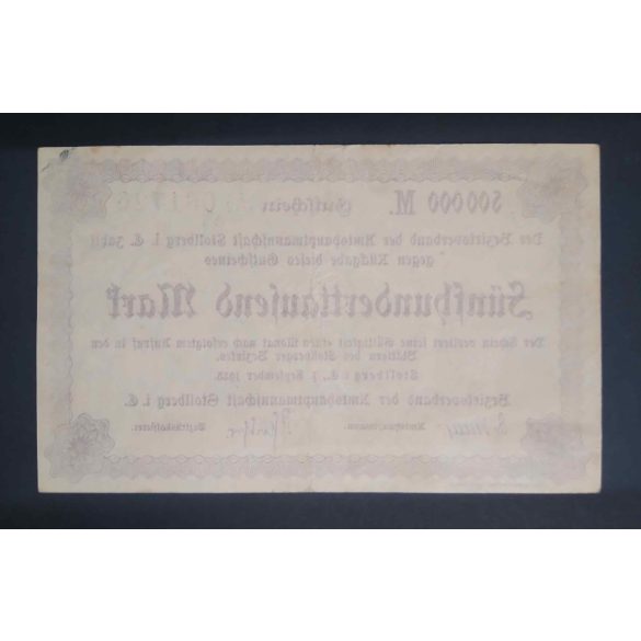 Németország Stollberg 500000 Mark 1923 VF 