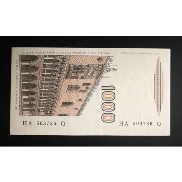 Italy 1000 Lire 1982 UNC