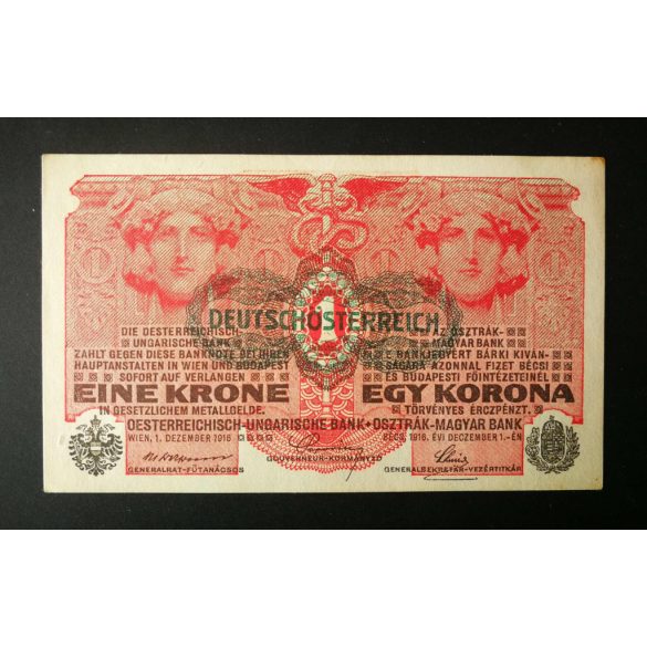 Ausztria - Magyarország 1 Korona 1916 Deutschösterreich aUNC