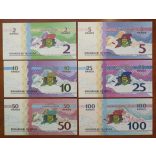 Riphabuliki Ya Venda 2, 5, 10, 25, 50, 100 Rands UNC szett