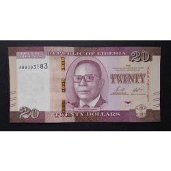 Libéria 20 Dollars 2022 aUnc +