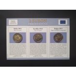 EU 2 Euro set of 3 pcs commemorative coins Unc