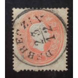 Austria used in Hungary 1861 5 Kr. SZERED