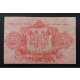 Németország Hof 20 Mark 1918 XF
