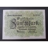 Németország Marktredwitz 5 Mark 1918 XF