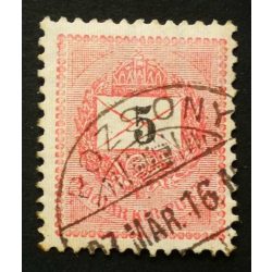   Hungary 1889 Letter, black cipher 5 kr. perf. 12: 11 3/4 POZSONY used