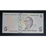 Turkey 5 Lira 2022 Unc