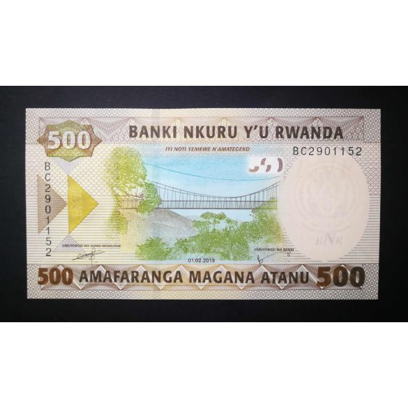 Rwanda 500 Francs 2019 UNC