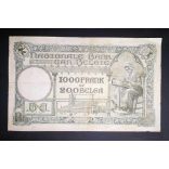 Belgium 1000 Francs/200 Belgas 1938 F