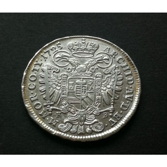 Magyarország III. Károly 1/2 Tallér 1725 KB 14,1 g ezüst