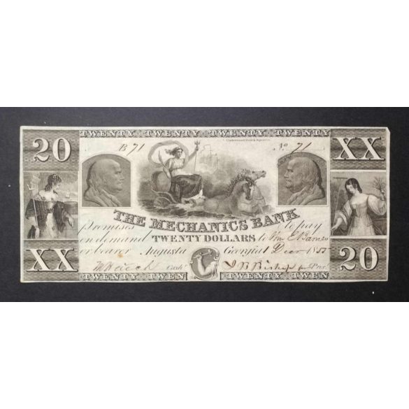 USA 20 Dollars Georgia Mechanics Bank 1855 XF 