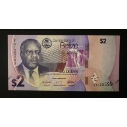 Belize 2 Dollars 2025 UNC 
