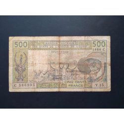 West African States Burkina Faso 500 Francs 1986 VG+