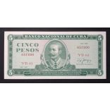 Cuba 5 Pesos 1987 Unc